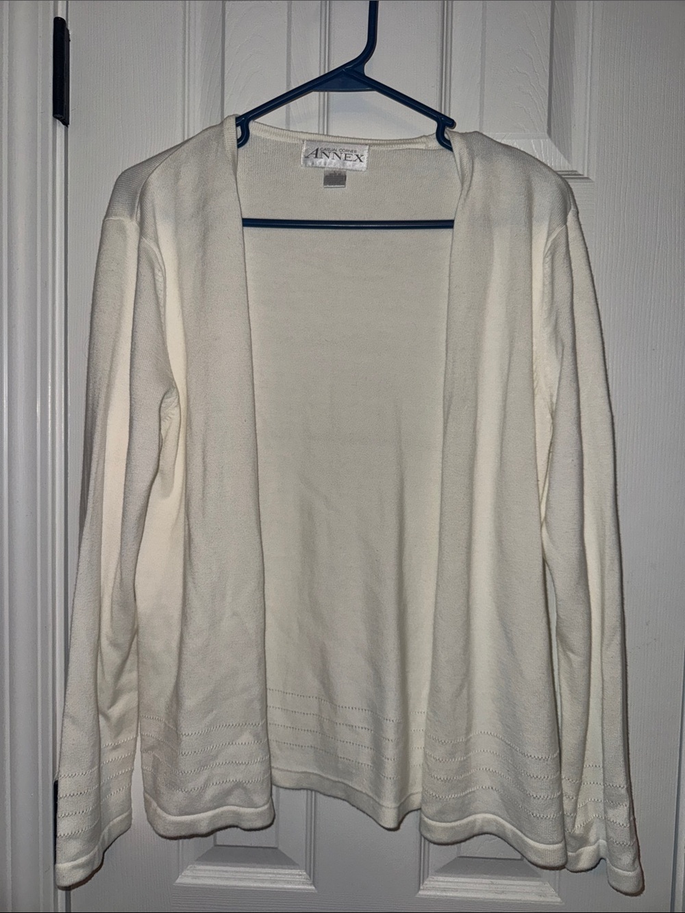 ANNEX Cream Open-Front Women's Cardigan Sweater